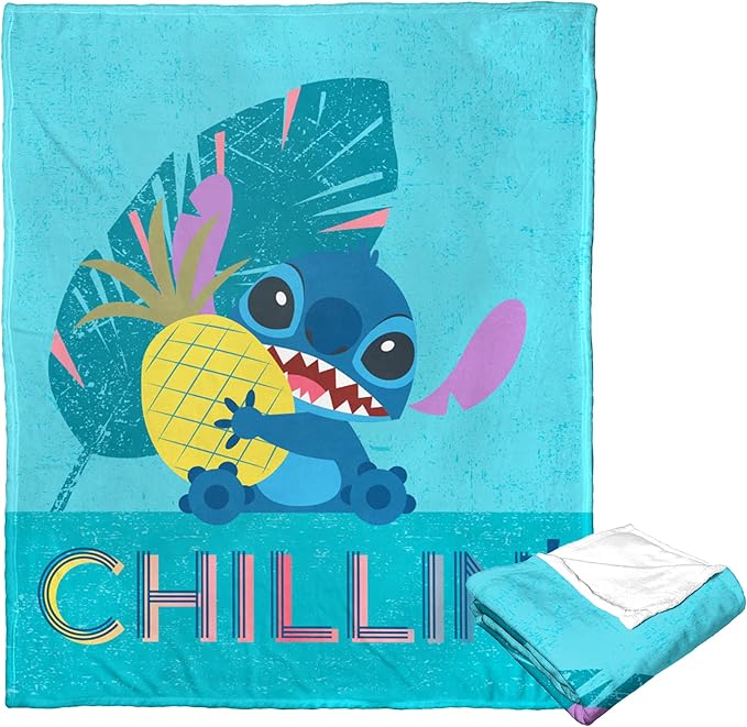 Northwest Lilo and Stitch Silk Touch Throw Blanket, 50" x 60", Stripey Stitch