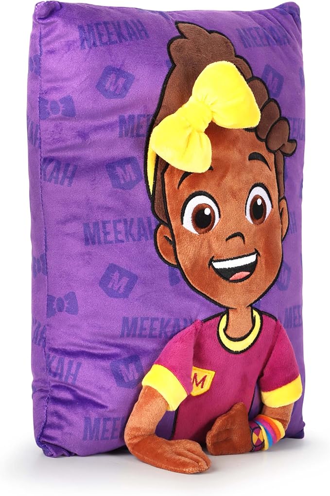 Jay Franco Snuggle Pillow – 15 Inch Kids Ultra-Soft Stuffed Plushie & Cozy Throw Pillow, Official Licensed Character Cushion, Purple - Meekah