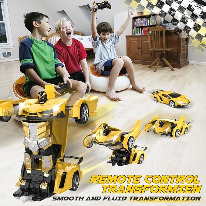 Transform Remote Control Car Toy for Kids 4 5 6 7 8, Remote Control Car for Boys 4-7, Transform Cars for Boys 4-6, Toy Car 5 Year Old Boy, Toys for 3 4 5 6 7 8 9 10 11 12 Years Old Boy