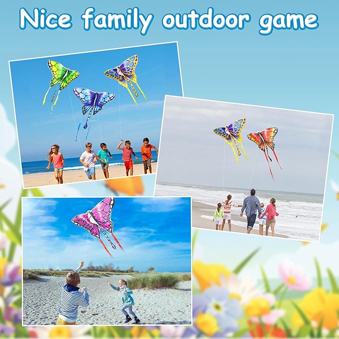 Kite for Kids Ages 4-8 8-12 & Adults, Shark & Dragon & Unicorn & Butterfly Kites Flying Toys, Easy to Fly Big Kite with 328FT String Easter Gift for Boys Girls Beach Park Outdoor Party Activities