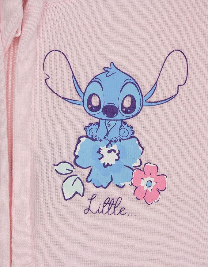 Disney Baby Girls 2 Pack Zip Up Sleep N' Plays Newborn to Infant Sizes (Newborn - 24 Months)