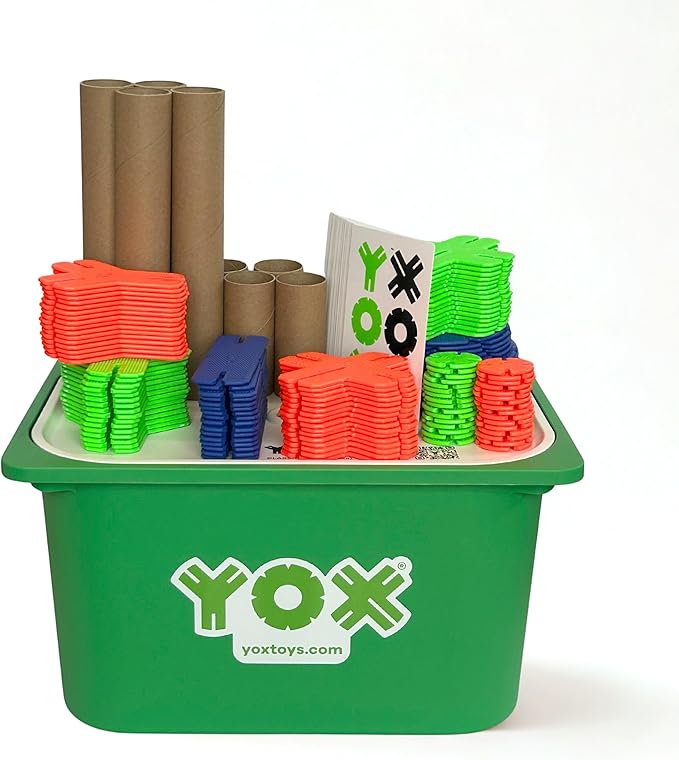 YOX Creative Building Toys Classroom Kit - 152-Piece Made in The USA Educational STEM Toys for Kids Ages 4-10+ Boys and Girls Ages 4 5 6 7 8 9 10 Creative Construction Classroom Essentials