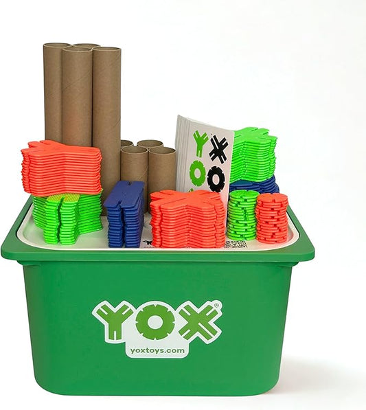 YOX Creative Building Toys Classroom Kit - 152-Piece Made in The USA Educational STEM Toys for Kids Ages 4-10+ Boys and Girls Ages 4 5 6 7 8 9 10 Creative Construction Classroom Essentials