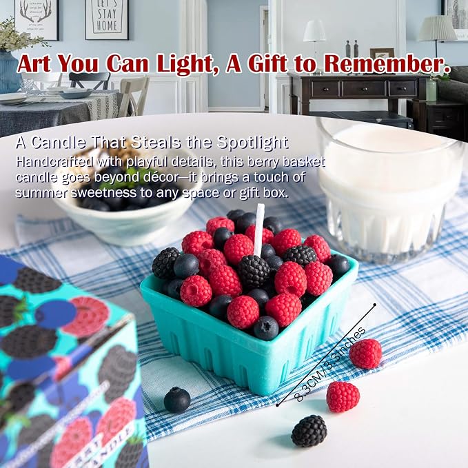 Berry Basket Candle Vegetable Wax Candle