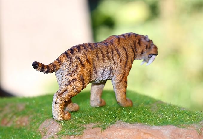 Gemini&Genius Smilodon Toy Figure for Kids, Saber-Toothed Tiger Animals Action Figure Toys for Kids (Smilodon)
