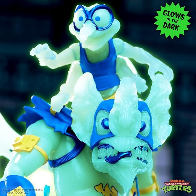 Super7 ULTIMATES! Teenage Mutant Ninja Turtles Wingnut & Screwloose (Glow in The Dark) - 7" TMNT Action Figure with Accessories Classic Cartoon Collectibles