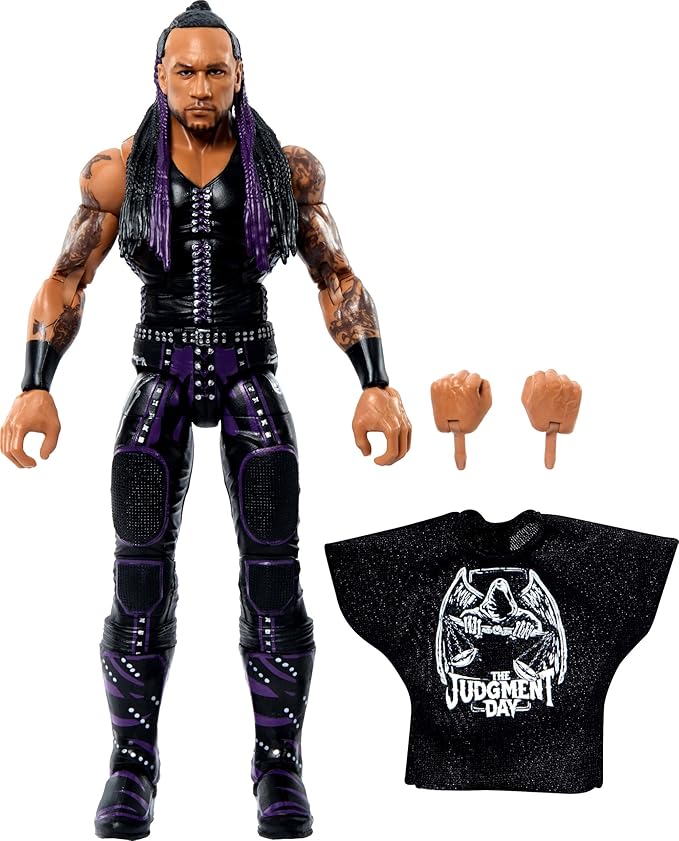 Mattel WWE Elite Collection Top Picks Action Figure & Accessories Set, Damian Priest 6-inch Collectible with Swappable Hands, Ring Gear & 25 Articulation Points