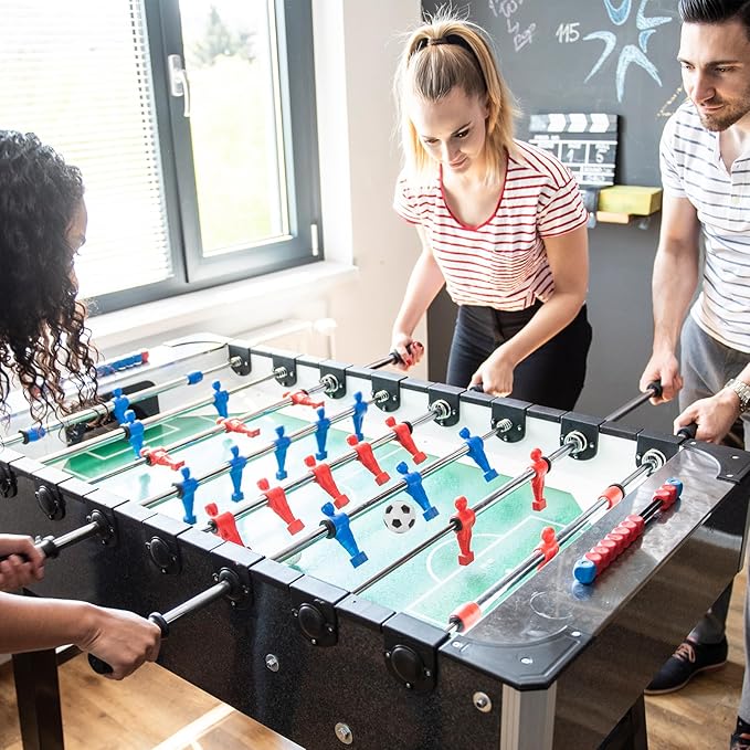 6 Pack Foosball Table Replacement, 1.42 Inch/36mm Black and White Table Soccer Balls for Foosball Accessory Replacements Football Themed Gifts