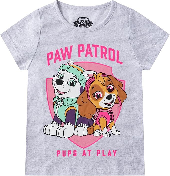 Paw Patrol Girls 4 Pack Short Sleeve T-Shirt for Toddler and Big Kids