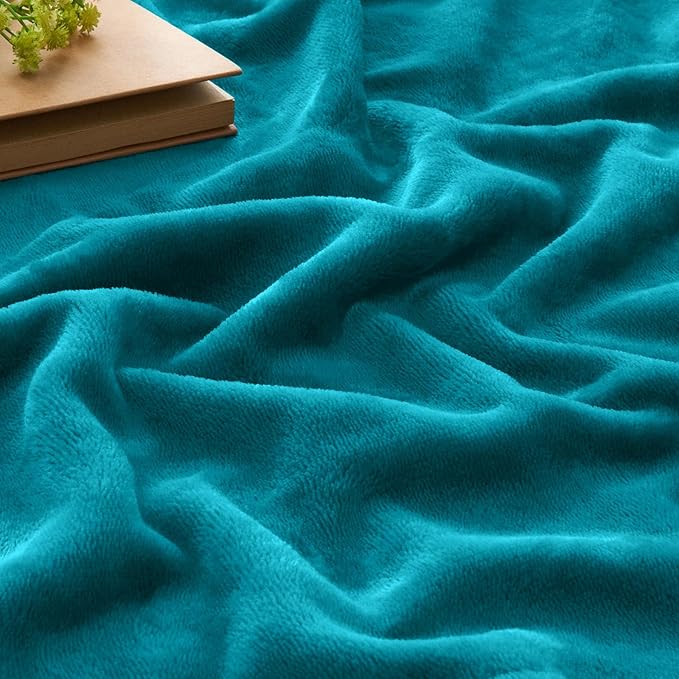 BEDELITE Fleece Blanket Soft Plush Throw for Couch Teal Blue 50"x60" | Ultra Soft Fleece, Plush Microfiber, Lightweight Warmth, All Season Comfort, Fade Resistant, Machine Washable, Couch Sofa Bed