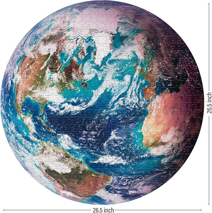 Antelope 3 in 1 1000 Piece Round Puzzle Bundle - Earth, Space, and Moon With Sun - Planet and Space Jigsaw