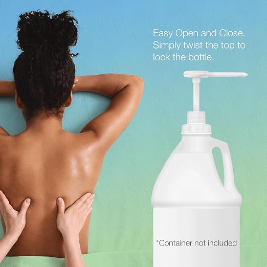 Bon Vital Pump for 1/2 Gallon Bottles, Durable Bottle Pump Dispenser for Massage Lotion, Oils, and Gels, Durable Reusable Gallon Pump with Long Tube, Lockable Leak-Resistant Design