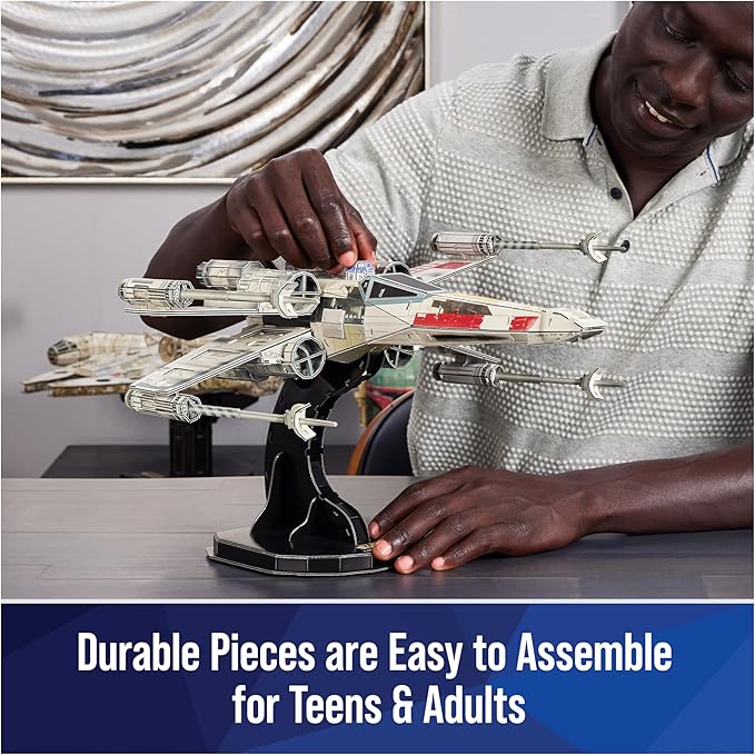 4D Build, Star Wars T-65 X-Wing Starfighter 3D Model Kit, Star Wars Collectible, Adult Puzzle, for Ages 12 & Up