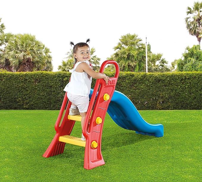 DOLU : Junior Slide - Plastic Indoor & Outdoor Steps Slide, 36" L x 53" W x 24" H, 44lb Capacity, Durable Waterproof Design, Toddlers & Kids Ages 2+