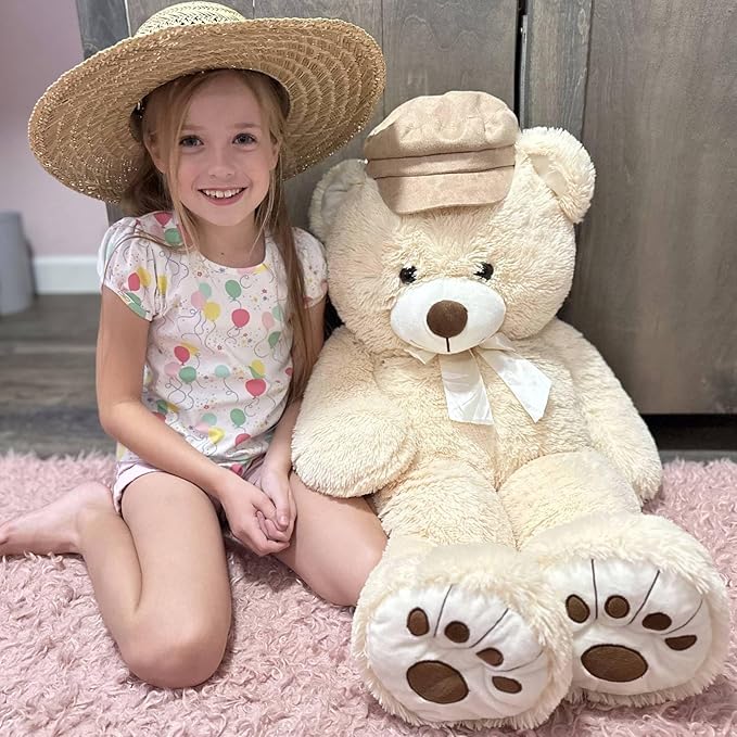 MorisMos Giant Teddy Bear Stuffed Animal, Big Teddy Bear Life Size, 36in Large Teddy Bear Cuddly Soft for Baby Shower, Boys, Girls