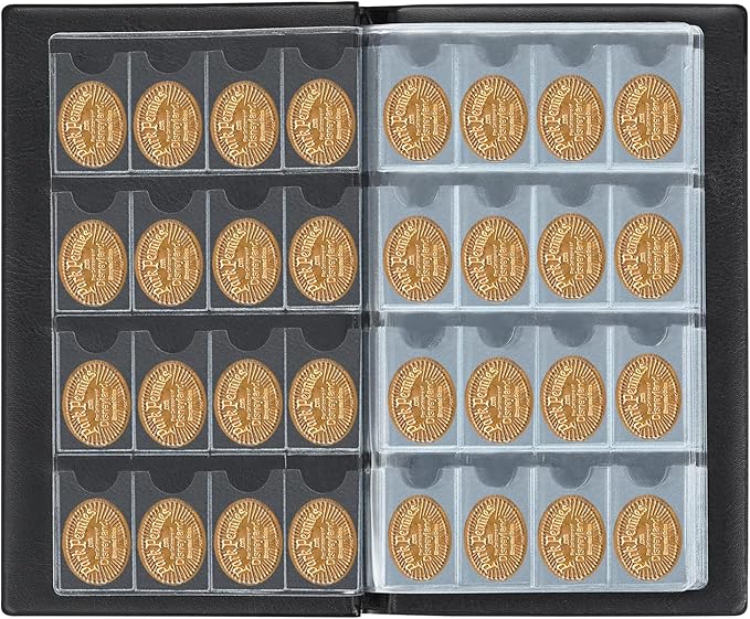 MUDOR Pressed Penny Collecting Book Album, Holds 160 Coins, Collector's Pressed Penny Holder Collection Book