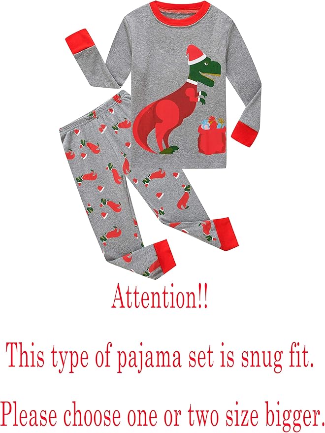 Family Feeling Little Boys Pajamas Sets 100% Cotton Long sleeve Pjs