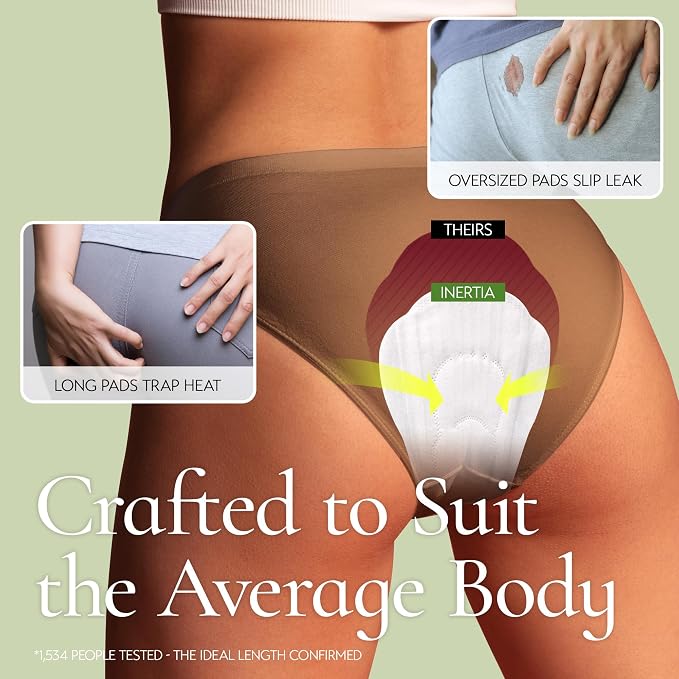 INERTIA The Prism Super – Truly Organic Ultra Thin & Leak-Proof Organic Cotton Korean Pads with Wings | Heavy Absorbency | Hypoallergenic, Super Absorbent, Chlorine-Free & Fragrance-Free (10 Count)