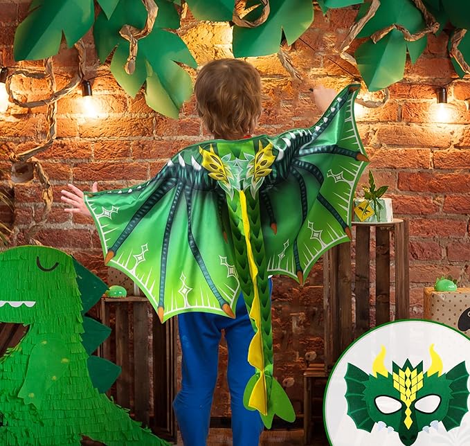 D.Q.Z Toddlers Dragon-Wings Costume for Kids Dinosaur Toys Gifts for 4 Years old Boys Girls Birthday Dress Up Party