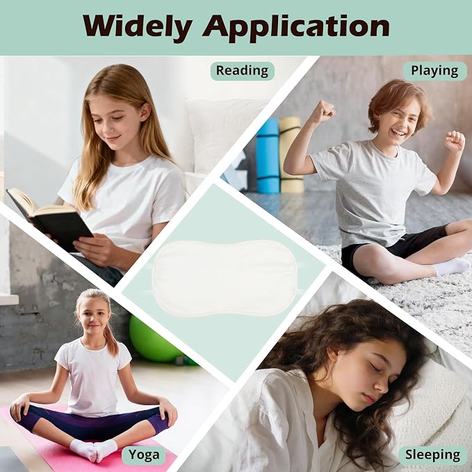 wegreeco Kids Castor Oil Pack Wrap, Reusable Kids Castor Oil Packs for Liver Stomach, Machine Washable Anti Oil Leak 1Pc with Adjustable Strap White (Oil Not Included)