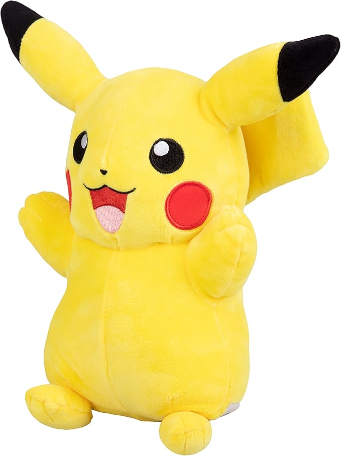 Pokemon 12" Large Pikachu Plush - Officially Licensed - Generation One Figure - Authentic Soft Stuffed Animal Toy - Easter Basket Stuffer Gift for Kids, Boys, Girls - 2+