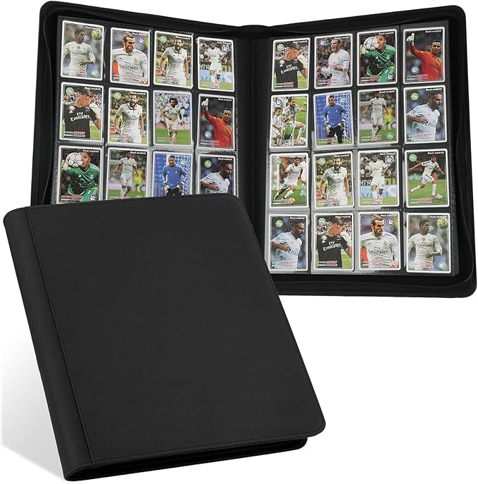 GERMUN Trading Card Binder 16 Pocket, 1024 Pockets Card Binders, Card Collection Binder, Card Album Folder for MTG, TCG, Sports Cards, Game Cards (Black)
