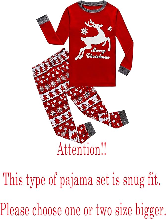 Family Feeling Little Boys Pajamas Sets 100% Cotton Long sleeve Pjs