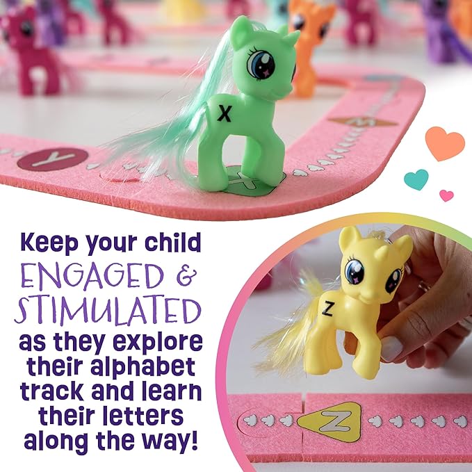 Skoolzy 41-Piece Unicorn Set for Girls Age 4-6 - ABC Learning and Letter Recognition Games for Kids 3-5