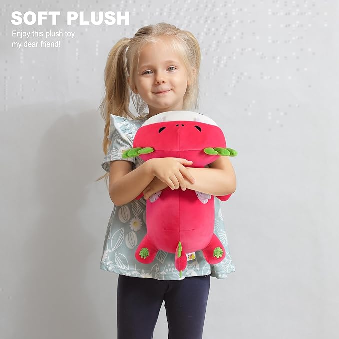 Onsoyours Cute Axolotl Dragon Fruit Plush, Soft Stuffed Animals Axolotl Pitaya Plush Pillow, Kawaii Plushie Toy for Kids (Axolotl Dragonfruit B, 13")