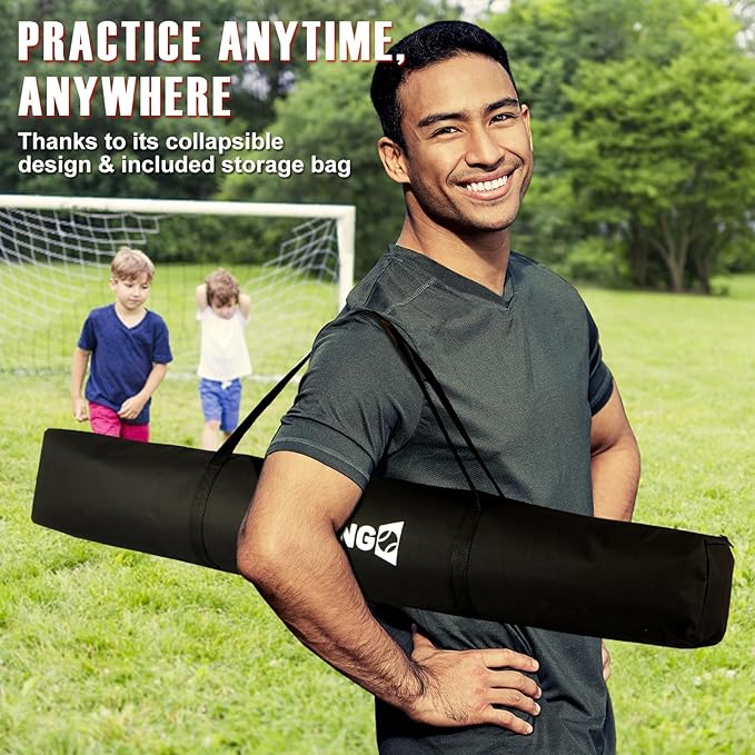 Baseball Softball Tee Batting Tee for Hitting T tee Ball Set Stand Baseball Softball Hitting Pitching Screen Net for Kids Teens Batting Net Set Training Equipment W/Carry Bag for Outdoor