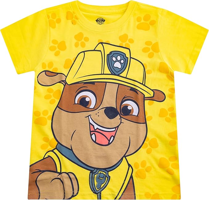 Paw Patrol Nickelodeon Boys 3 Pack Short Sleeve T-Shirt for Toddler and Big Kids