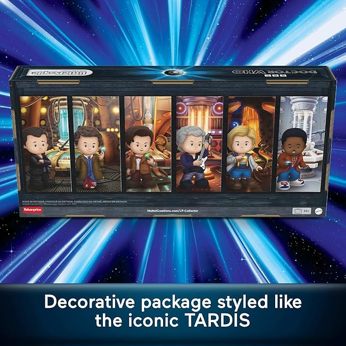 LITTLE PEOPLE COLLECTOR Doctor Who TV Series Special Edition Set for Adults & Fans, 6 Characters in a Display Package