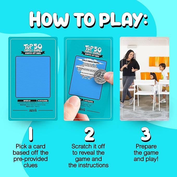 The Ultimate Family Bonding Bundle, Top 50 Family Games & Top 50 Family Activities Scratch Off Decks - 1,000+ Hours of Fun - Create Memories That Will Last Forever