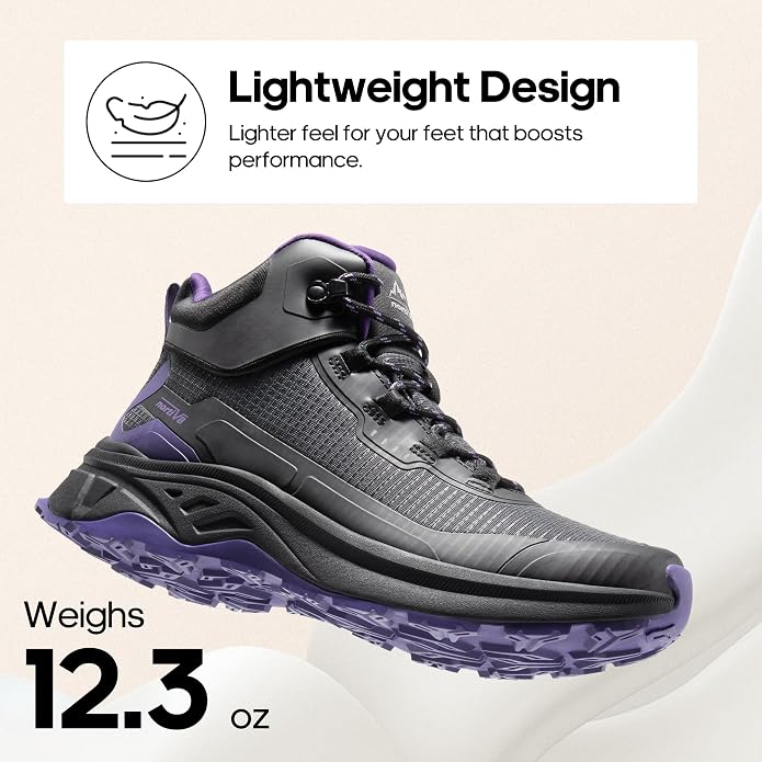 NORTIV 8 Women's Waterproof Lightweight Hiking Boots Ankle Trekking for Outdoor