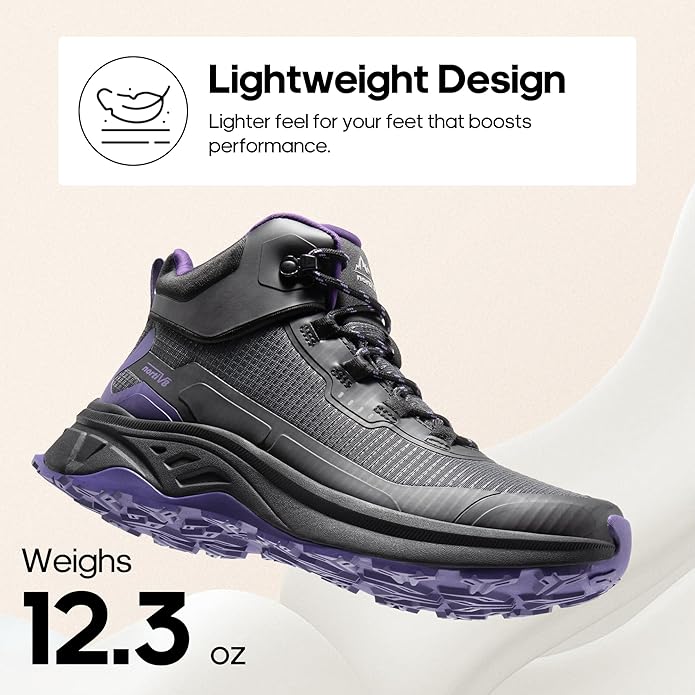 NORTIV 8 Women's Waterproof Lightweight Hiking Boots Ankle Trekking for Outdoor
