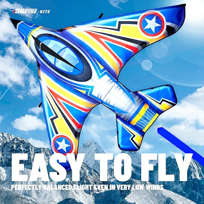 SGftre Delta Kite for Kids & Adults，Extremely Easy to Fly for Beginners，Kites for Beach Trip Park Family Outdoor Activities