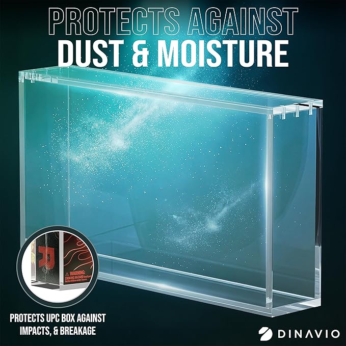 Dinavio Crafthouse Acrylic Display Case for Team Rocket's Moltres ex Ultra-Premium Collection UPC with Magnetic Lid 8 + 5mm Acrylic with 5x3mm Magnets - Compatible with Moltres UPC (Moltres UPC Case)