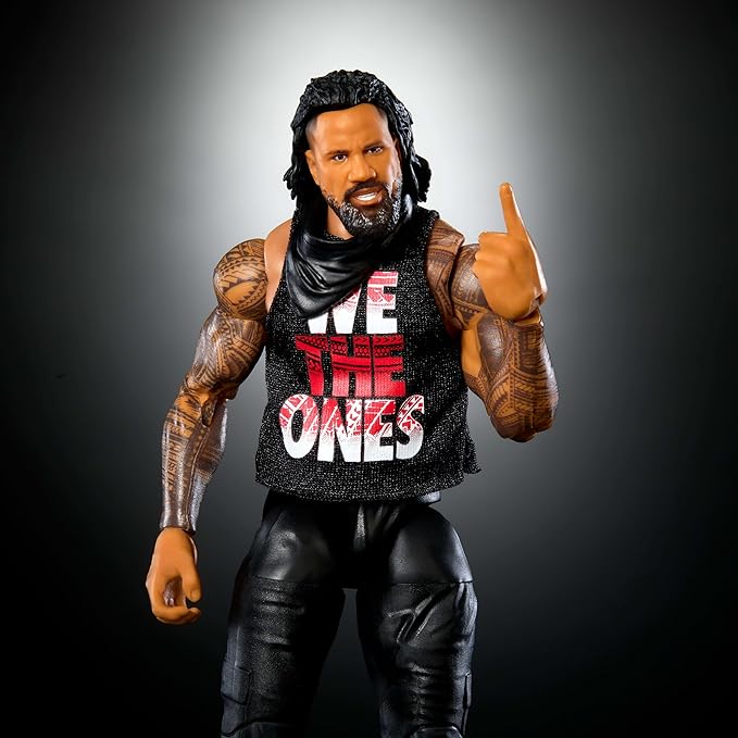Mattel WWE Elite Action Figure & Accessories, Series #114 6-inch Collectible Jimmy USO with 25 Articulation Points & Swappable Hands (Amazon Exclusive)