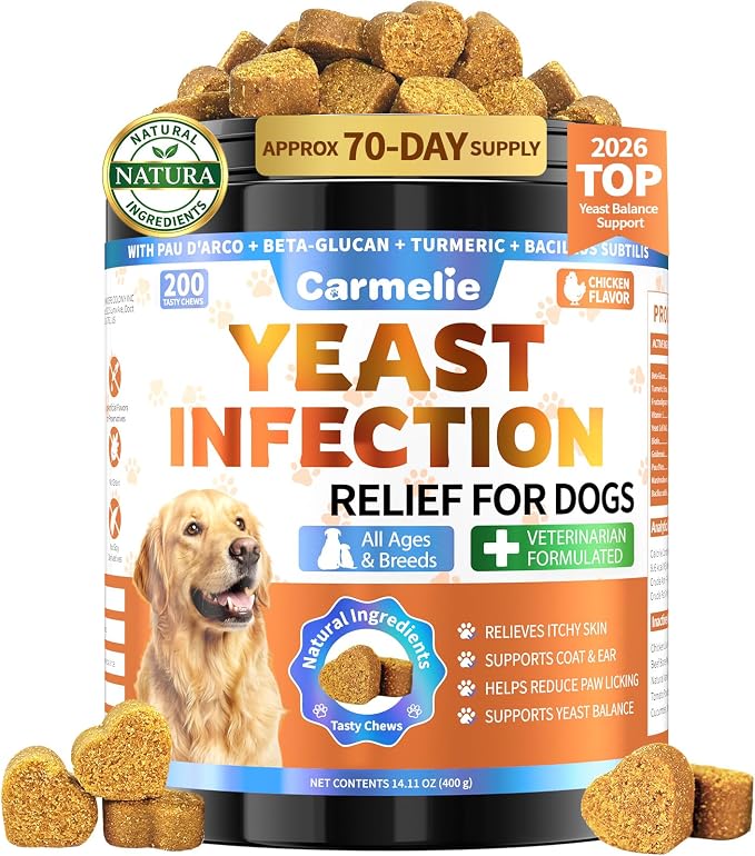 Yeast Infection Treatment for Dogs, Support Healthy Itch Relief, Ear Paw Discomfort Care Itch Relief for Dog