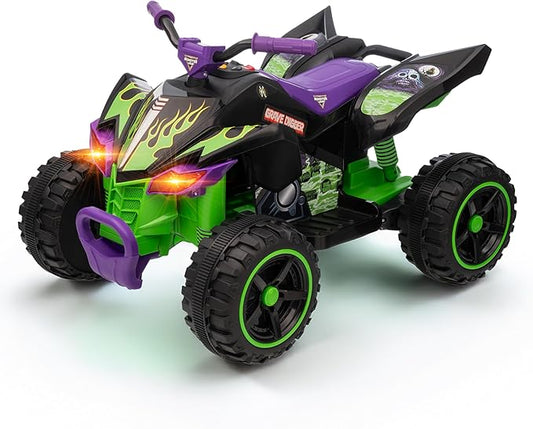 Voyager - Monster Jam - 12V ATV Ride On Toy, Fun and Exciting Ride for Kids, Stylish Design for Imaginative Play
