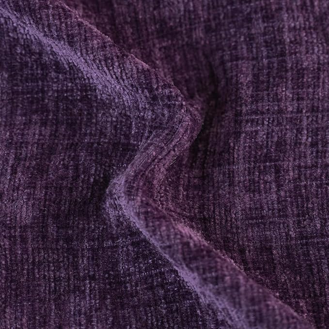 CaliTime Decorative Couch Throw Pillow Covers 20 X 20 Inches Plum Purple | Pack of 2, Cozy Chenille Cushion Cases for Sofa Bed Living Room Farmhouse Home