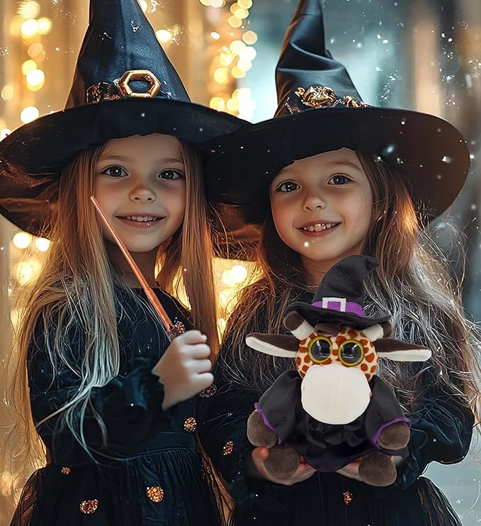 DolliBu Witch Stuffed Animal Dress Up Set - Halloween Costume Outfit with Hat and Dress - Spooky Pretend Play Accessories for Teddy Bears – Small for 5 to 7 Inch Plush Toys