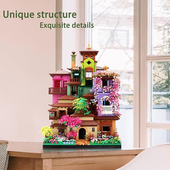 Architecture Cherry Blossom Villa Tree House Micro Building Blocks Set for Girls 14+ 7080PCS, Flower House Creative Collectible Models Giftt for Teens and Adults