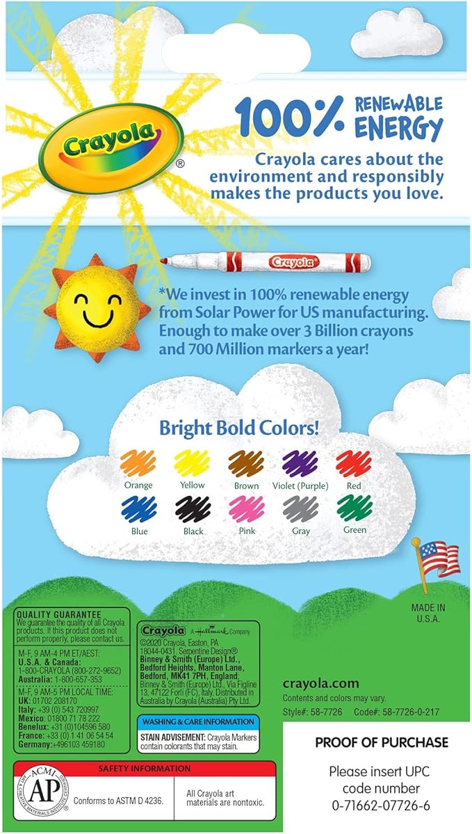Crayola MARKERS FINE LINE 10 COUNT (Pack of 2)