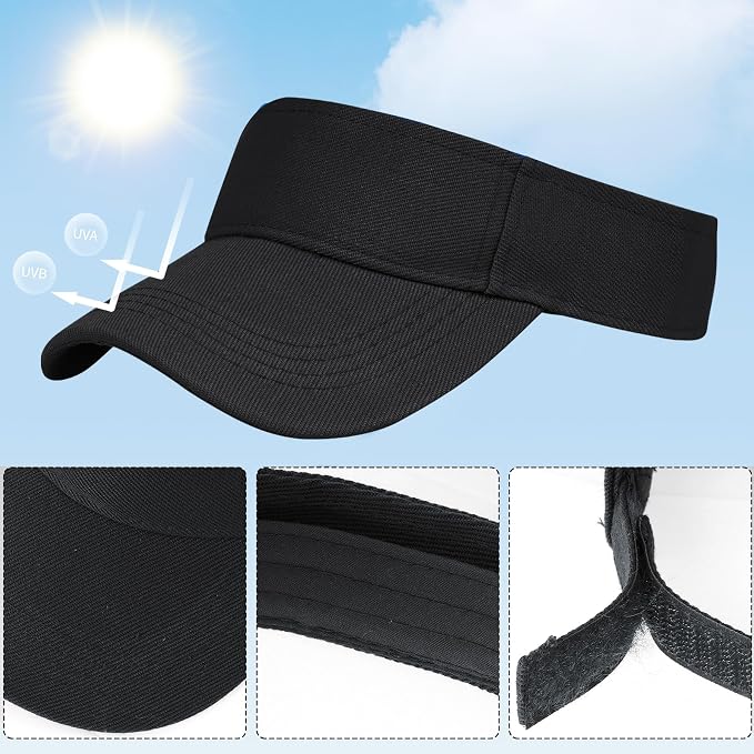 Marrywindix 1 Piece of Sport Wear Athletic Visor Sun Sports Visor Hat Visor Adjustable Cap for Women and Men