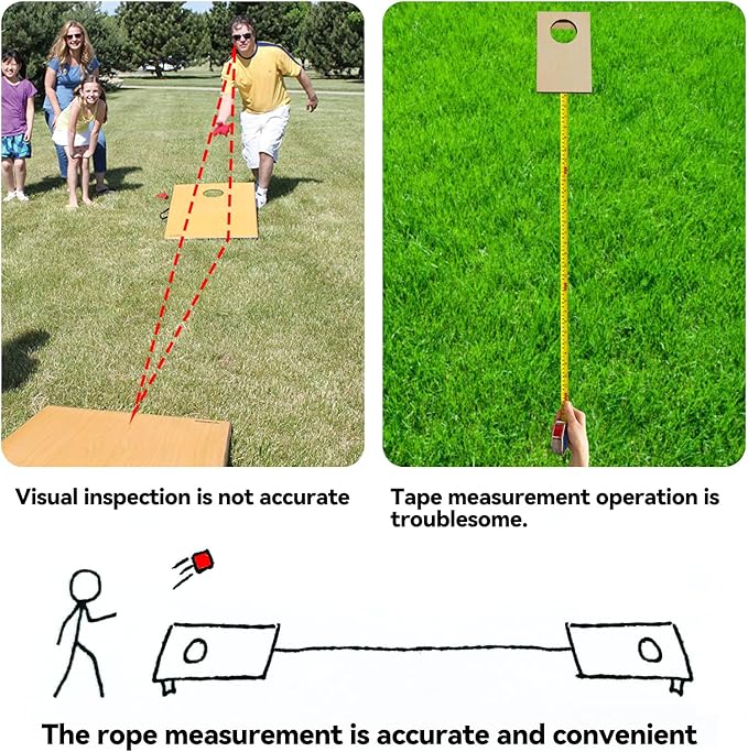 Cornhole Boards Distance Setup Tool, Cornhole Game Measuring Device-Place Your Cornhole Boards The Perfect 27FT Every Time!