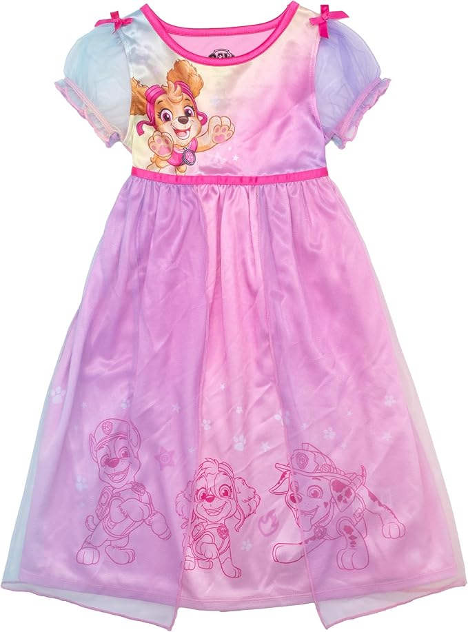 Paw Patrol Girls' Fantasy Gown Nightgown, RAINBOW SKYE