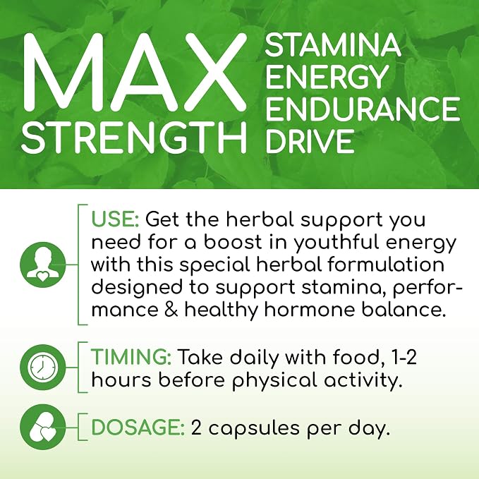 Horny Goat Weed Extract for Men and Women - Male Enhancing Supplement Stamina Herbal Pills - 120 Capsules