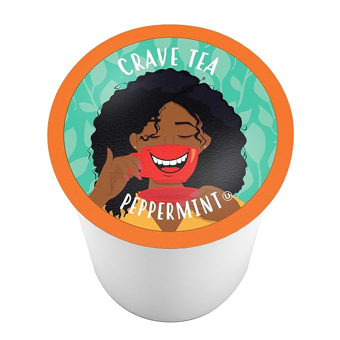 Crave Beverages Tea Pods, Peppermint for Keurig K Cup Brewers, 100 Count