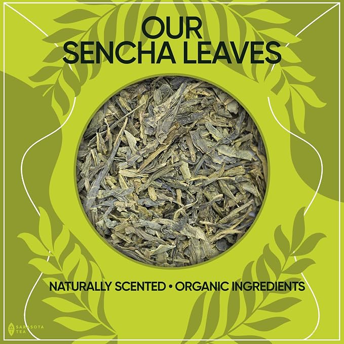 Organic Japanese Sencha Green Tea Loose Leaf | Premium Green Tea from Kagoshima Prefecture | 100% USDA Organic | Fresh & Grassy Flavor | 3oz Bag | High Antioxidants | Non-GMO